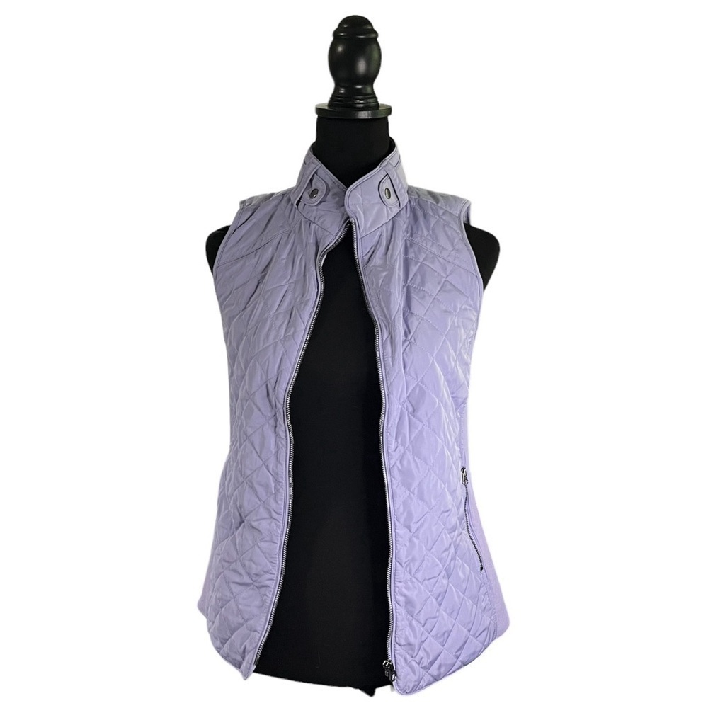 41 Hawthorn Women's Lavender Quilted Sleeveless Vest, Size XS